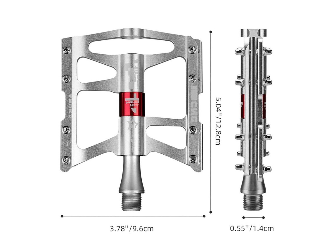Rockbros JT410 4.10 4 Bearing Bicycle Pedals - Silver