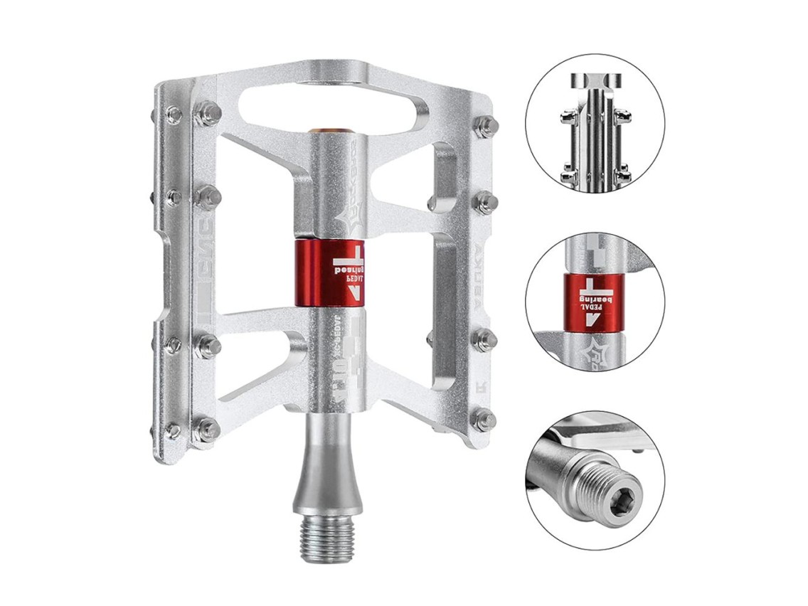 Rockbros JT410 4.10 4 Bearing Bicycle Pedals - Silver