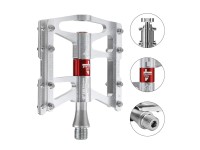 Rockbros JT410 4.10 4 Bearing Bicycle Pedals - Silver Rockbros JT410 4.10 4 Bearing Bicycle Pedals - Silver