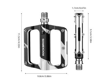 Rockbros K306-BK MTB Aluminum Bicycle Pedals - Black Rockbros K306-BK MTB Aluminum Bicycle Pedals - Black