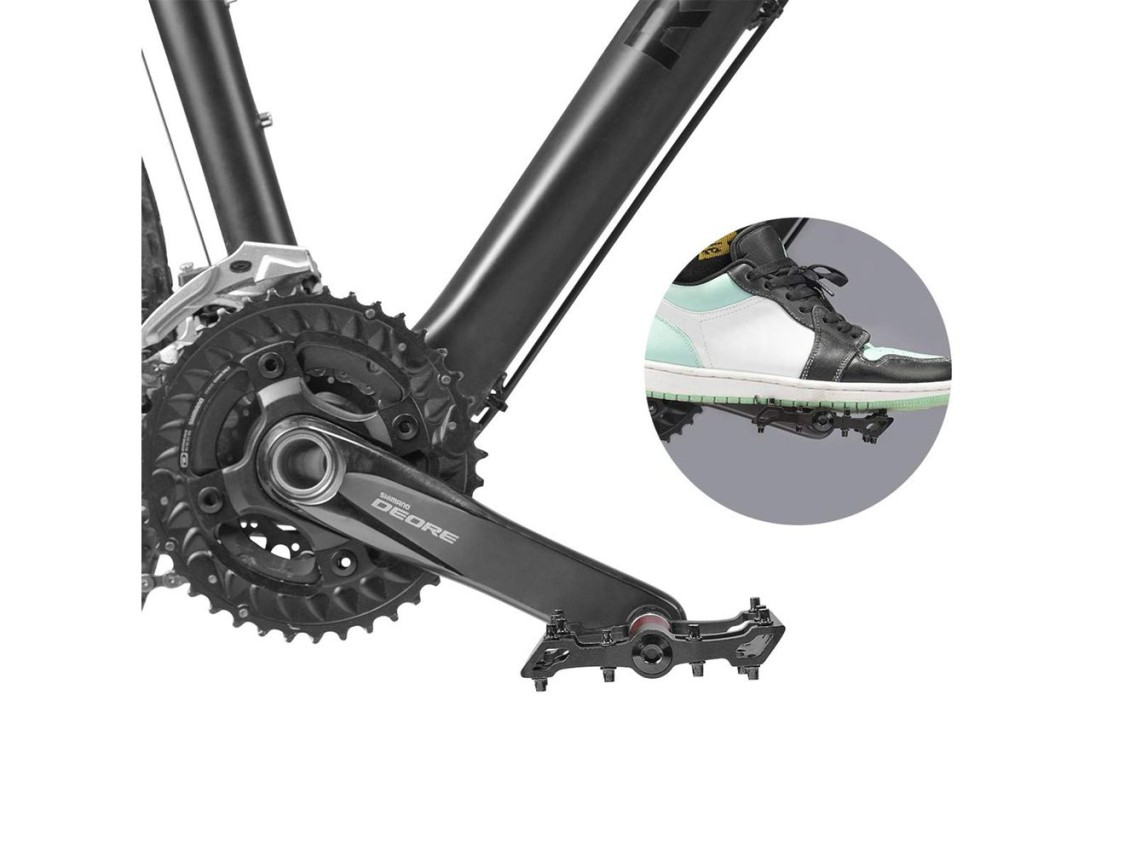 Rockbros 2020-12CBK Platform Aluminum Bicycle Pedals - Black