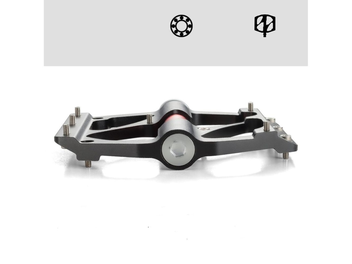 Pedais de plataforma Rockbros 2020-12BBK em alum�nio para bicicleta - Preto