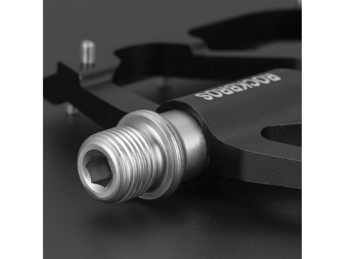 Pedais de plataforma Rockbros 2020-12BBK em alum�nio para bicicleta - Preto