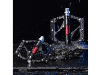Pedais de plataforma Rockbros 2020-12BBK em alum�nio para bicicleta - Preto