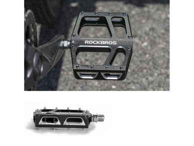 Rockbros K399-BK Wide Platform Bicycle Pedals - Black Rockbros K399-BK Wide Platform Bicycle Pedals - Black