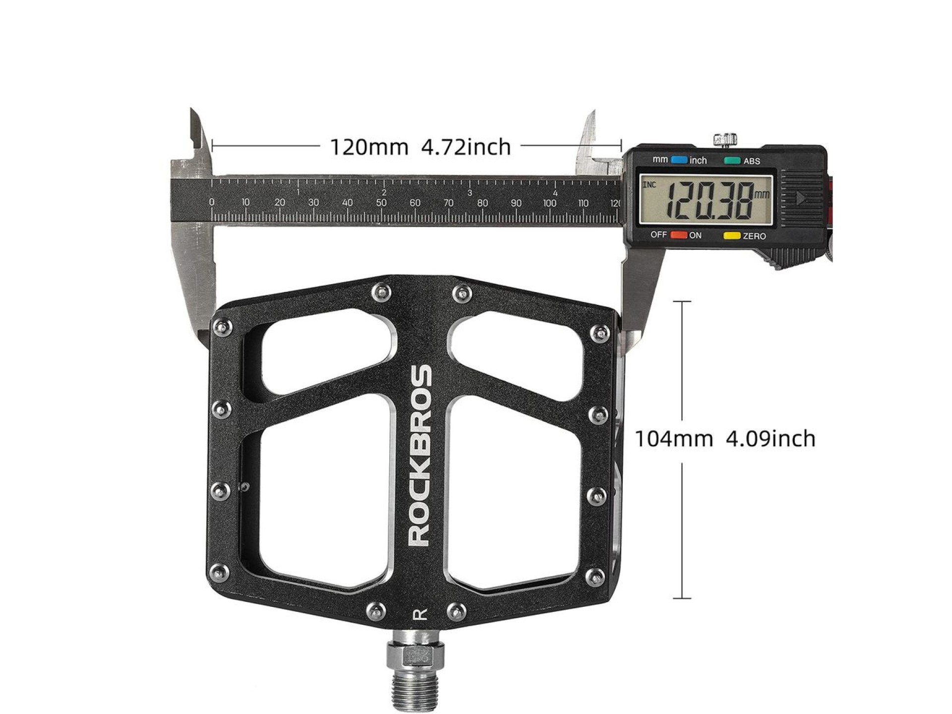 Rockbros K399-BK Wide Platform Bicycle Pedals - Black