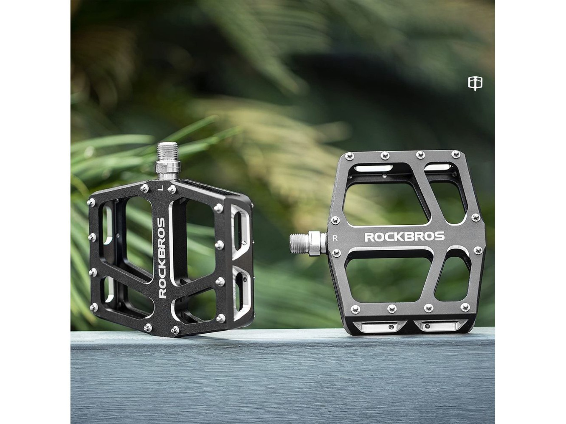 Rockbros K399-BK Wide Platform Bicycle Pedals - Black