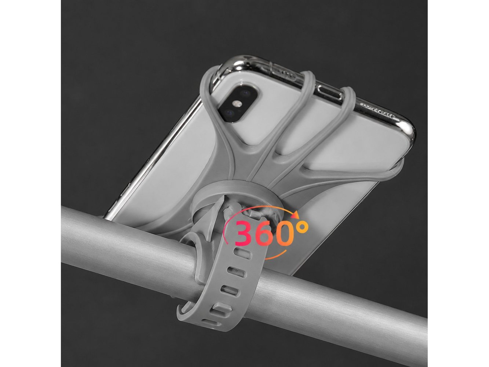 Suporte para celular com fixação no guidão Rockbros LF436 - Cinza