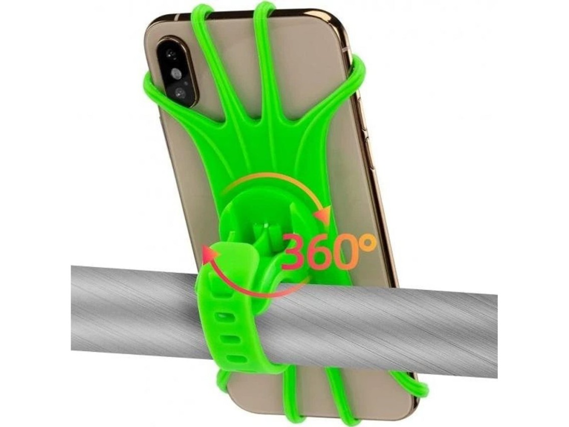 Suporte para celular com fixação no guidão Rockbros LF436 - Verde