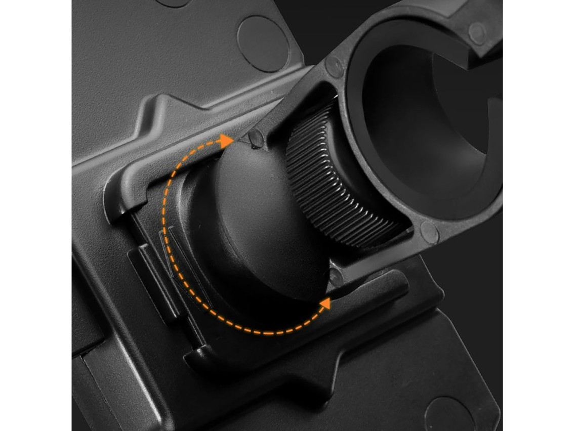Suporte para celular Rockbros HW-117 com fixação no guidão - Preto e cinza