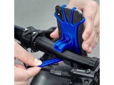 Rockbros LF436 Handlebar Clamp Phone Holder - Blue Rockbros LF436 Handlebar Clamp Phone Holder - Blue