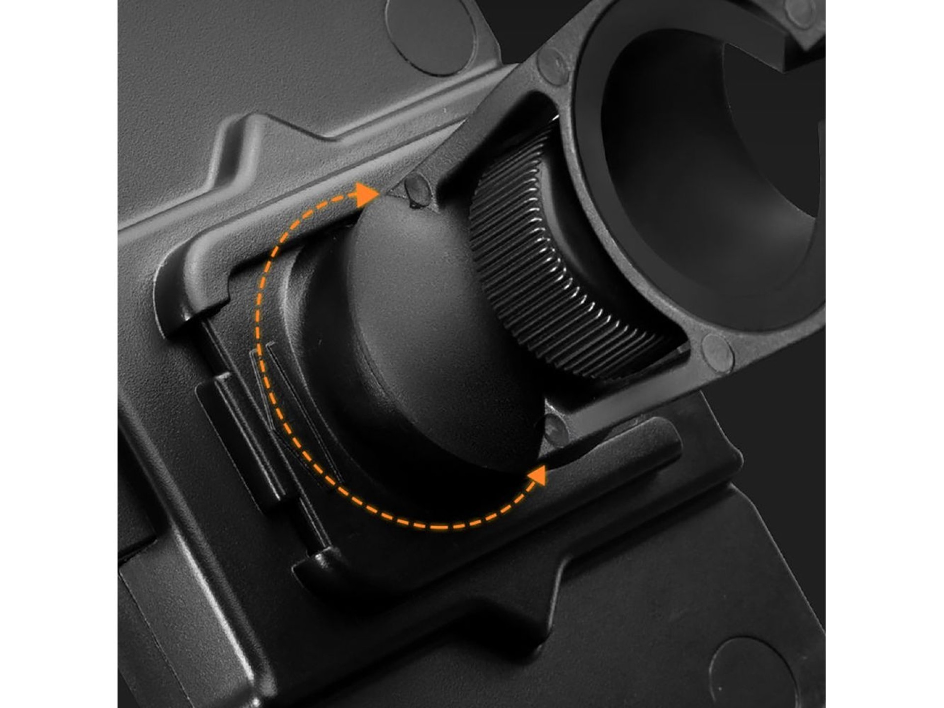 Suporte para celular Rockbros HW-117 com fixação no guidão - Preto e laranja