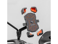 Suporte para celular Rockbros HW-117 com fixação no guidão - Preto e laranja Suporte para celular Rockbros HW-117 com fixação no guidão - Preto e laranja