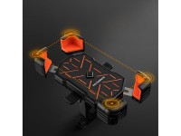 Suporte para celular Rockbros HW-117 com fixação no guidão - Preto e laranja Suporte para celular Rockbros HW-117 com fixação no guidão - Preto e laranja