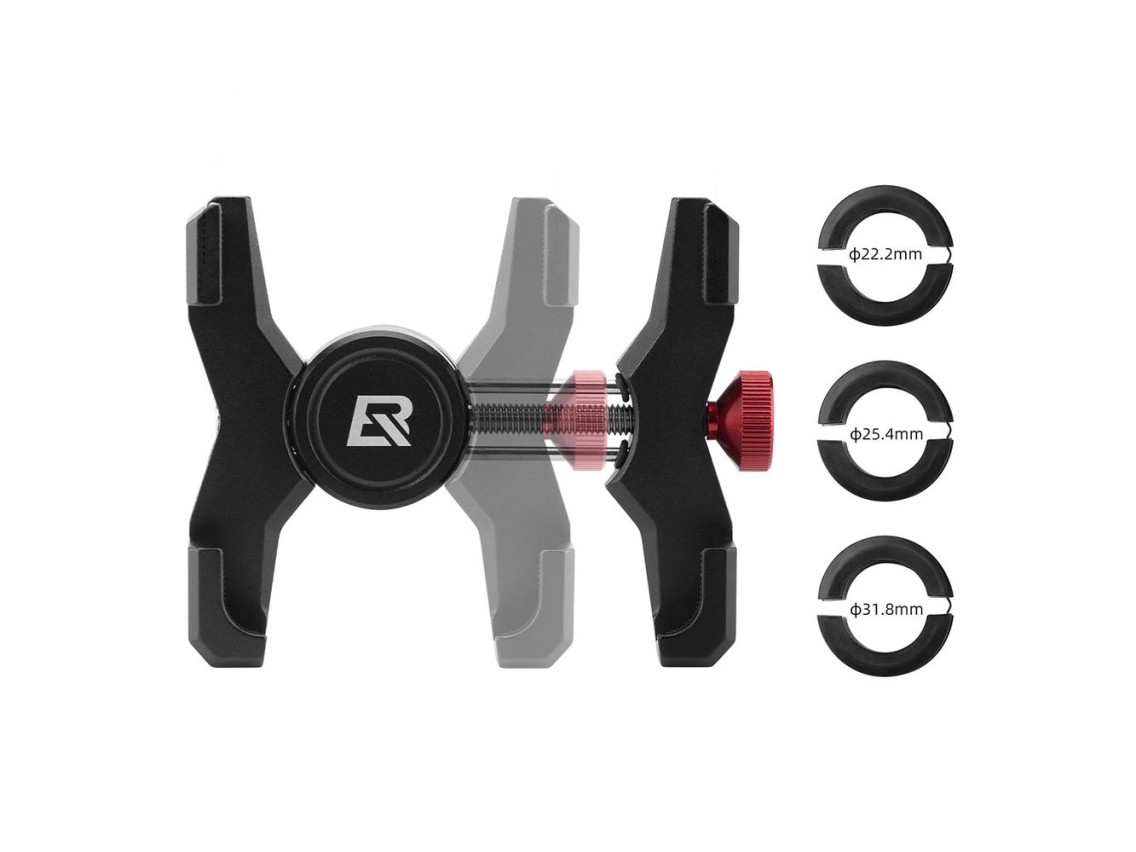Soporte para teléfono Rockbros 25210039002 con abrazadera para tapa de auriculares - negro