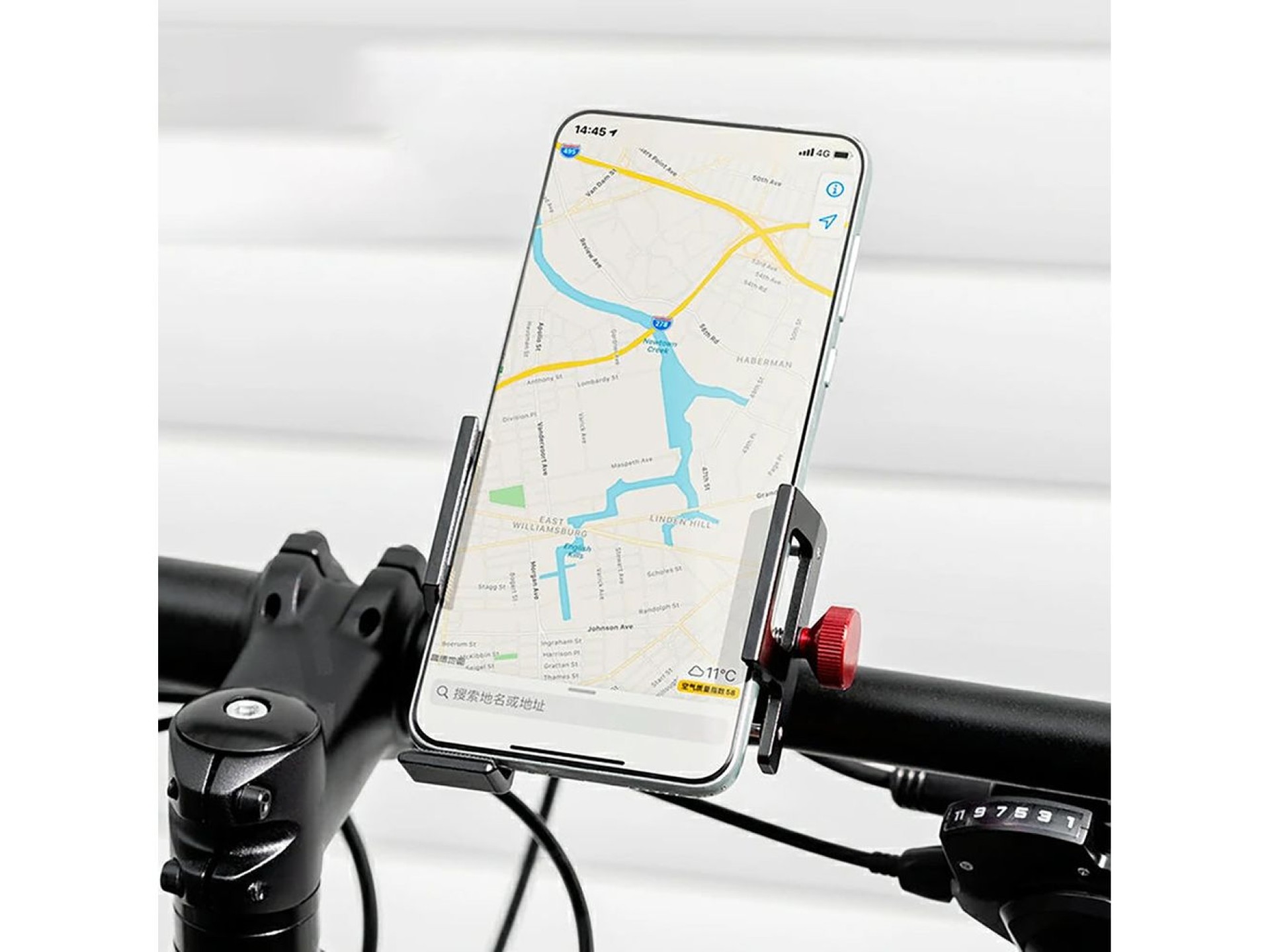 Suporte de celular com presilha Rockbros 25210038101 - preto