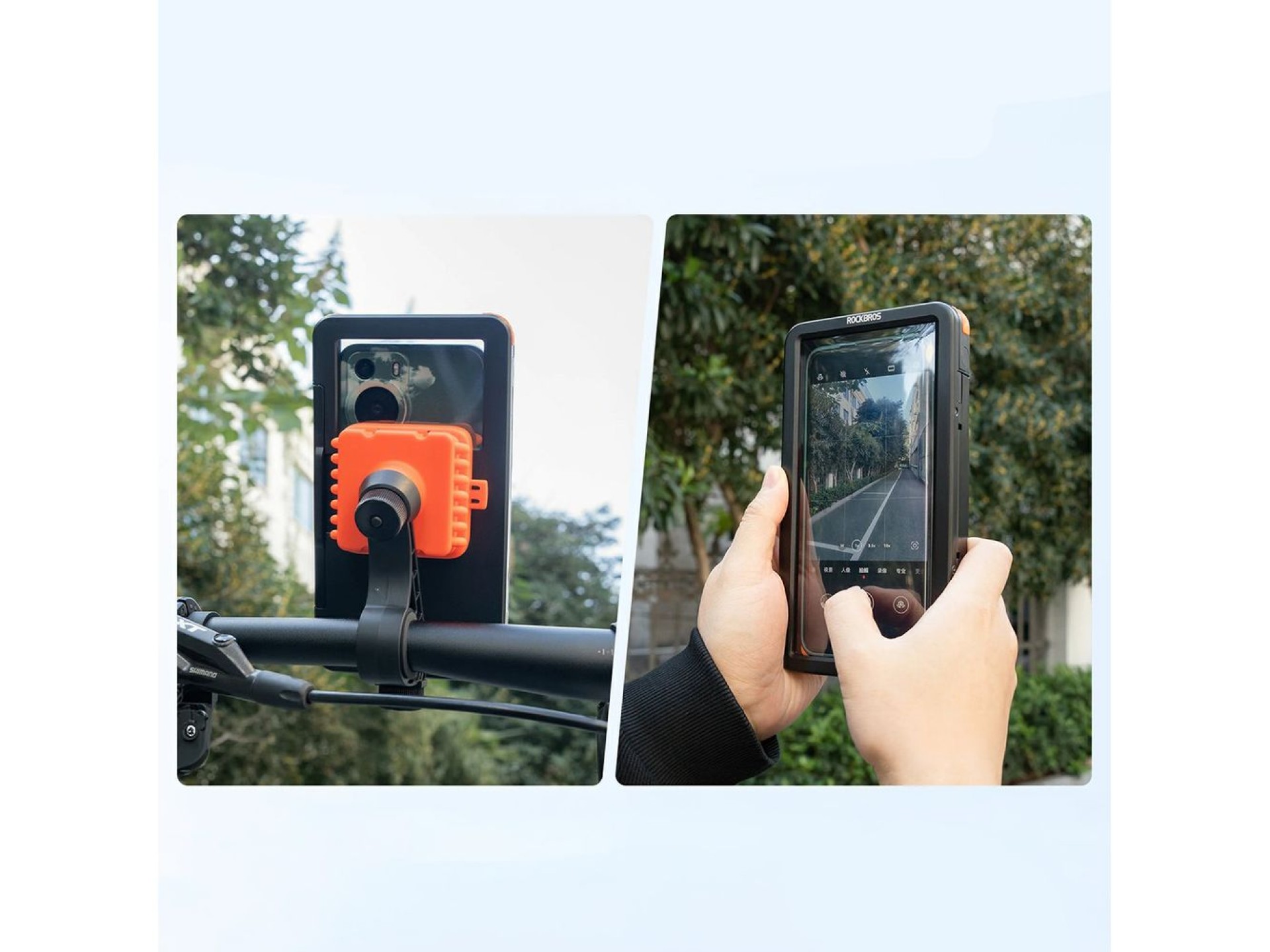 Suporte magnético à prova d'água para celular Rockbros HW-87 - Preto