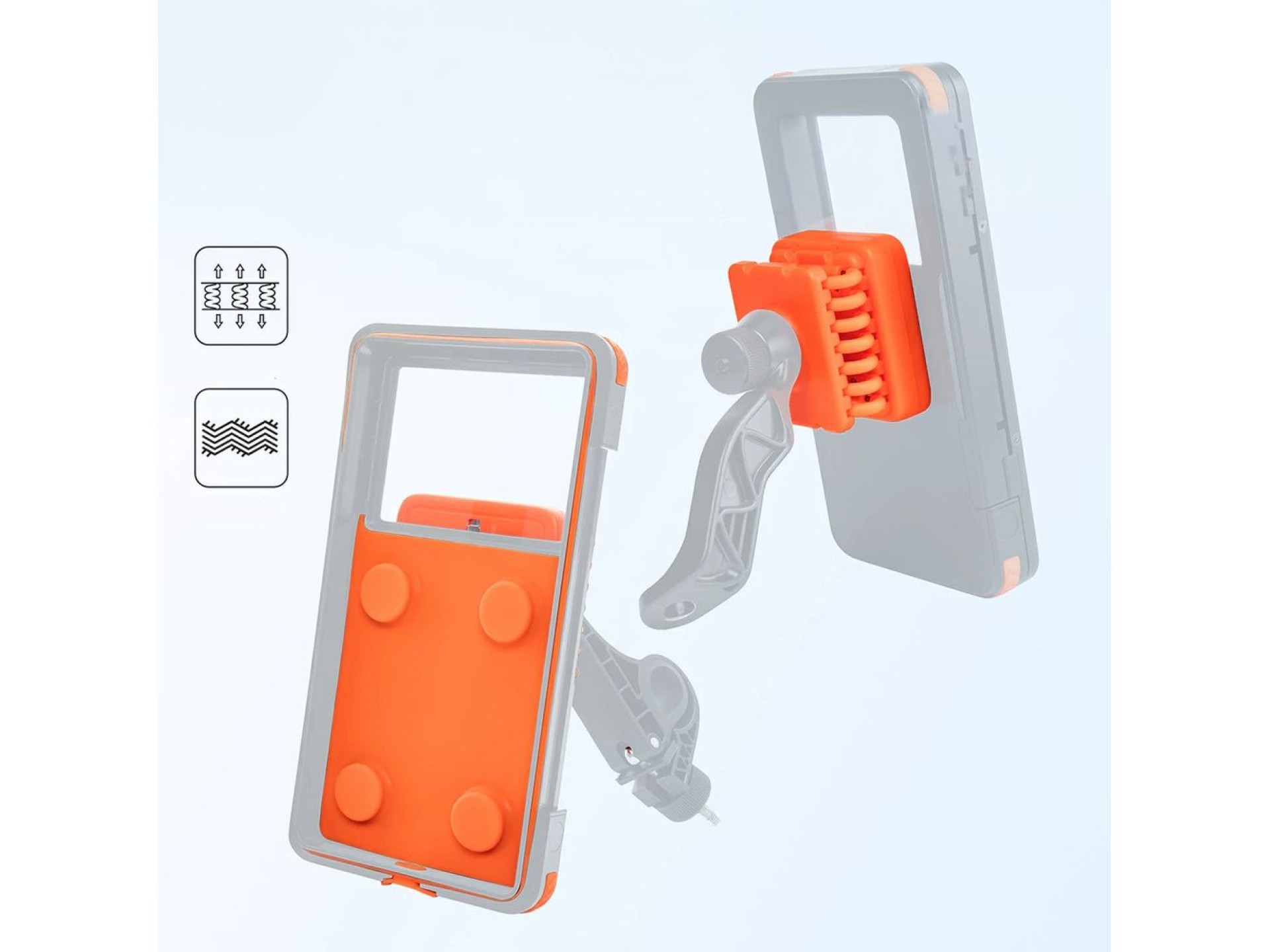 Suporte magnético à prova d'água para celular Rockbros HW-87 - Preto