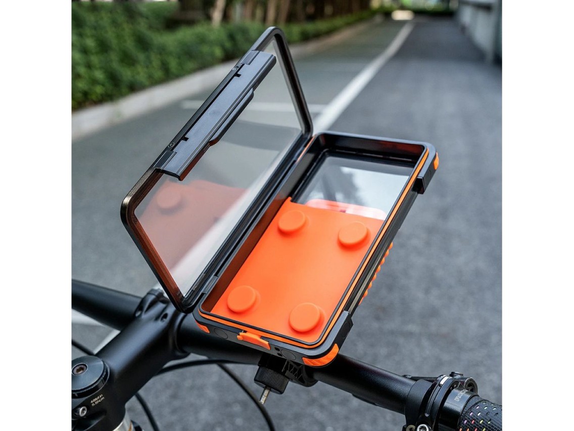 Suporte magnético à prova d'água para celular Rockbros HW-87 - Preto