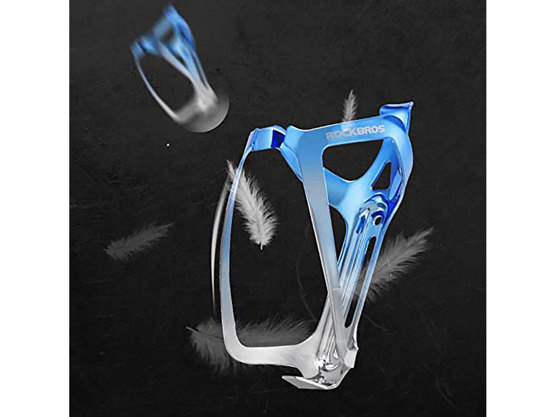 Rockbros RKL02 Aluminum Bottle Cage - Blue and Silver