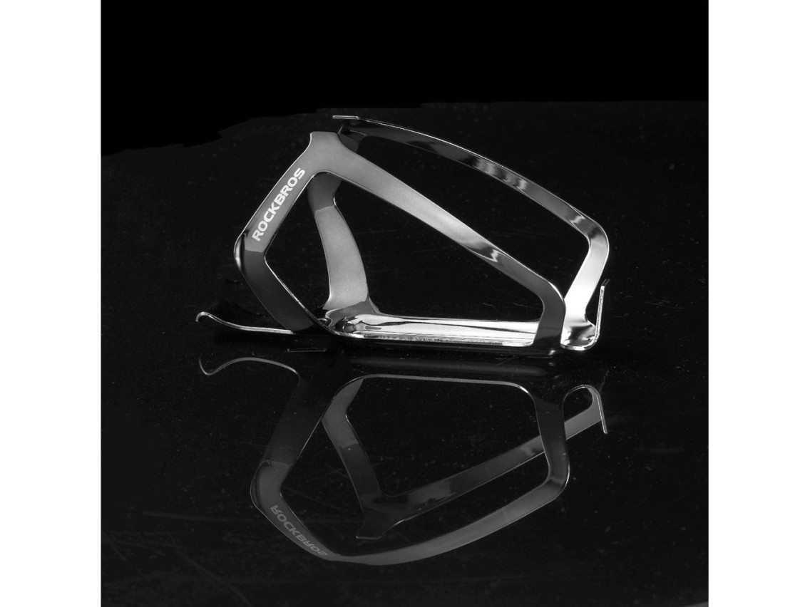 Portabotellas de aluminio Rockbros RKL02 - Negro y plateado