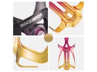 Suporte de garrafa de alumínio Rockbros RKL02 - Vermelho e dourado Suporte de garrafa de alumínio Rockbros RKL02 - Vermelho e dourado