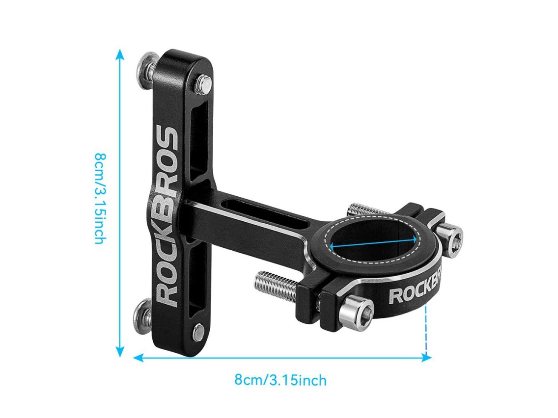 Rockbros KS-416 Adjustable Aluminum Bottle Cage Adapter - Black