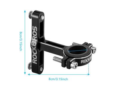 Adaptador ajustable de aluminio para portabotellas Rockbros KS-416 - Negro Adaptador ajustable de aluminio para portabotellas Rockbros KS-416 - Negro