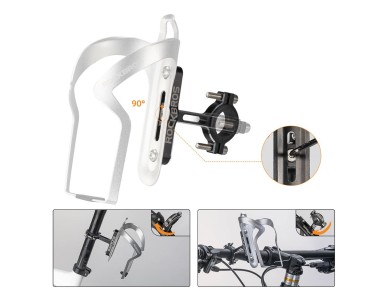 Adaptador ajustable de aluminio para portabotellas Rockbros KS-416 - Negro Adaptador ajustable de aluminio para portabotellas Rockbros KS-416 - Negro