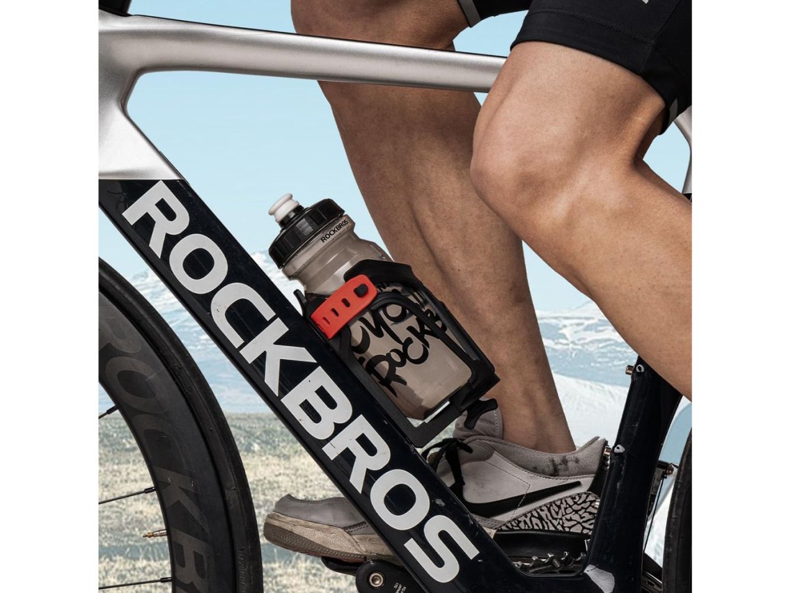 Rockbros 31210029 Motorcycle Bottle Holder - Black and Red