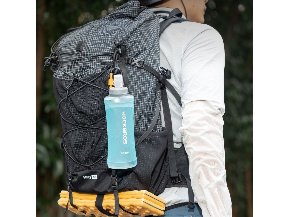 Rockbros 350017002 soft flask running water bottle 500 ml - light blue