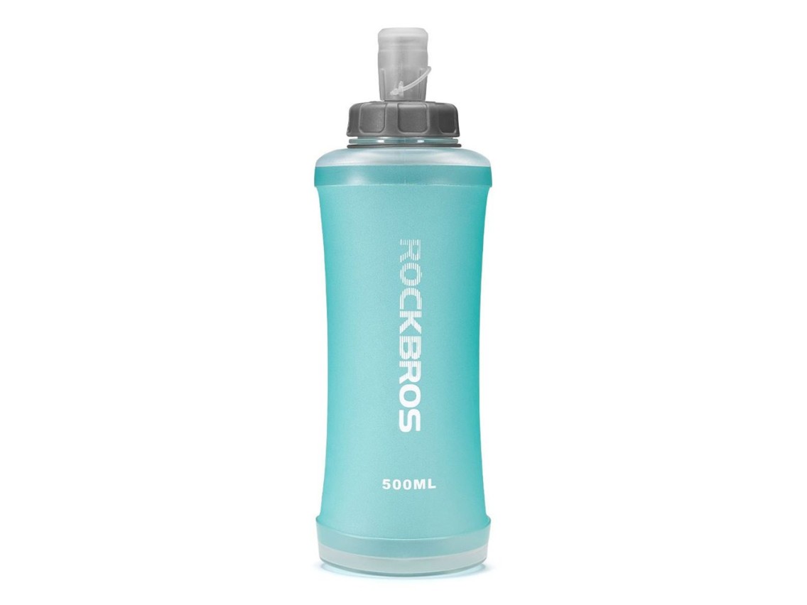 Rockbros 350017002 soft flask running water bottle 500 ml - light blue