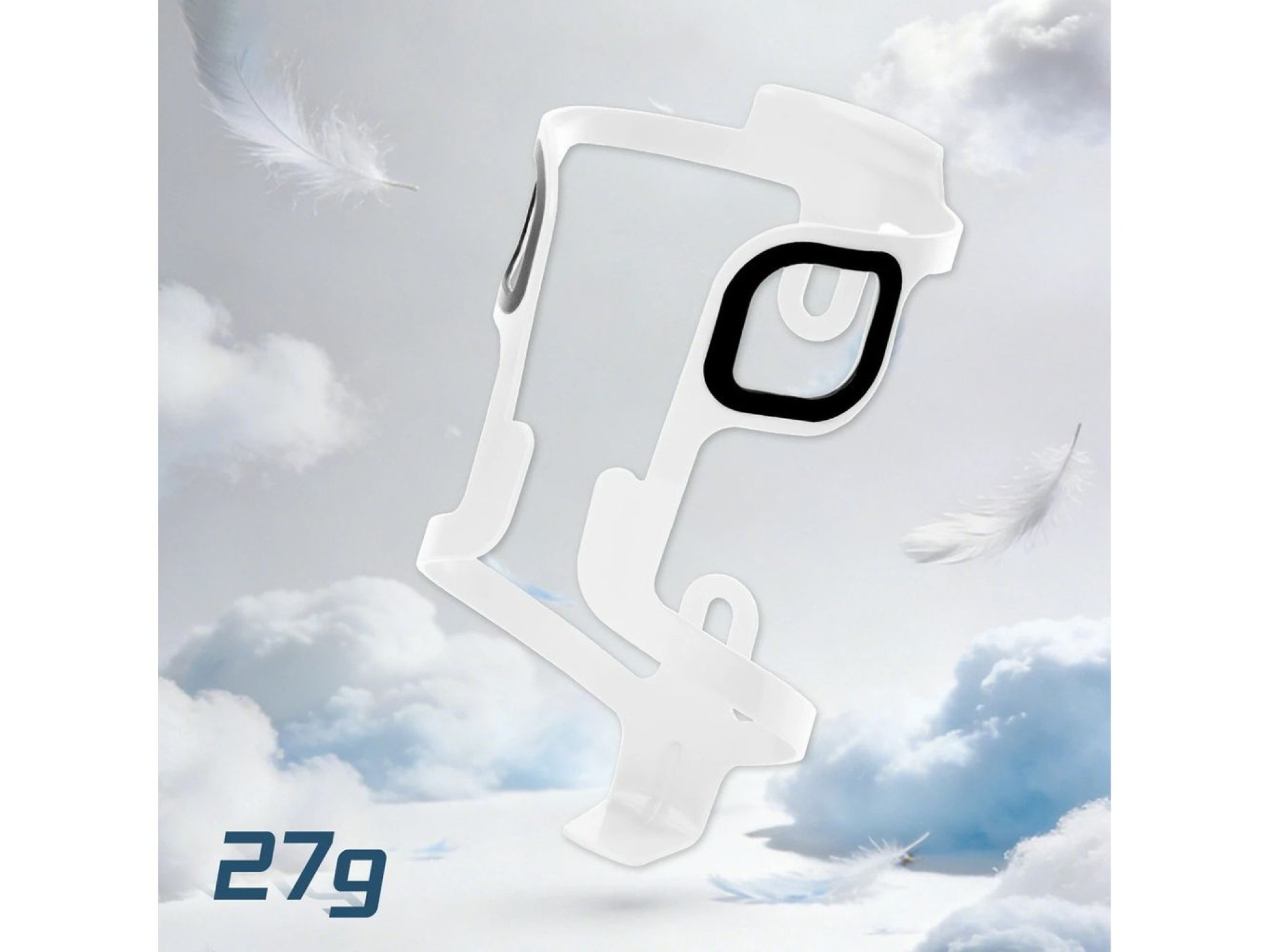 Suporte de garrafa ultraleve em alumínio Rockbros BBC2504 - Branco