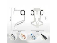 Suporte de garrafa ultraleve em alumínio Rockbros BBC2504 - Branco Suporte de garrafa ultraleve em alumínio Rockbros BBC2504 - Branco
