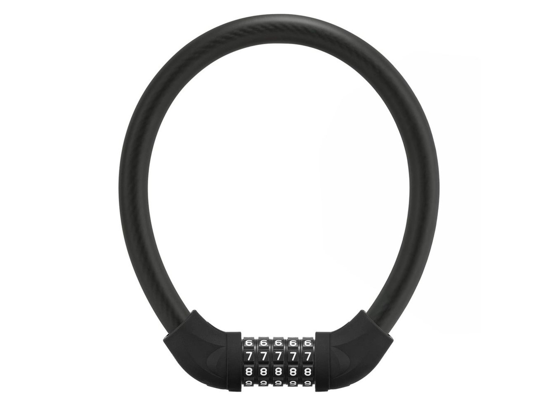 Rockbros RKS870-BK bicycle lock with code, steel cable, 85 cm - black