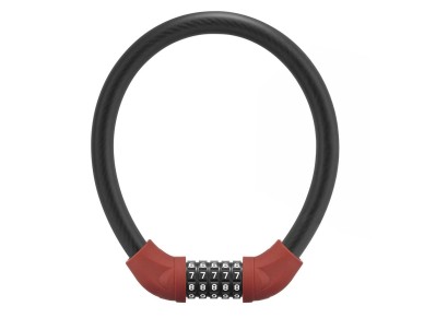 Rockbros RKS870-BK bicycle lock with code, steel cable, 85 cm - red Rockbros RKS870-BK bicycle lock with code, steel cable, 85 cm - red