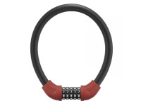 Rockbros RKS870-BK bicycle lock with code, steel cable, 85 cm - red Rockbros RKS870-BK bicycle lock with code, steel cable, 85 cm - red