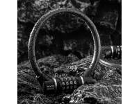 Rockbros 87639-4 bicycle lock with code and steel cable - black Rockbros 87639-4 bicycle lock with code and steel cable - black