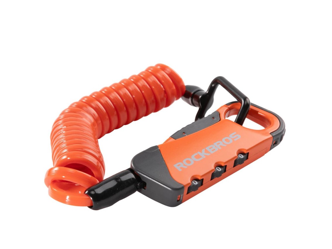 Cadeado de combinação para bicicleta Rockbros RBK6N - Laranja