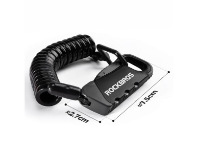 Rockbros RBK6N Combination Bike Lock - Black Rockbros RBK6N Combination Bike Lock - Black