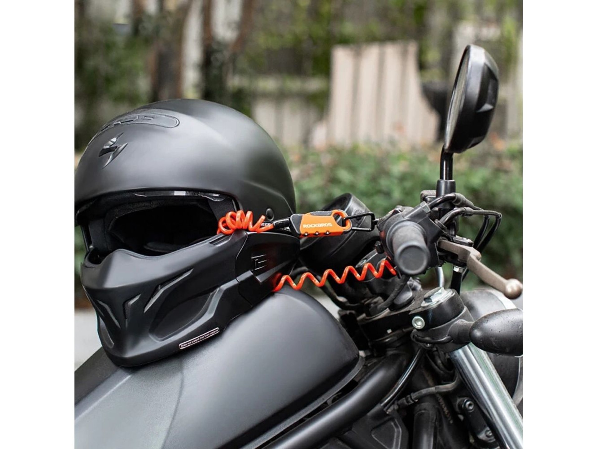 Cadeado de combinação para bicicleta Rockbros RBK6N - Laranja