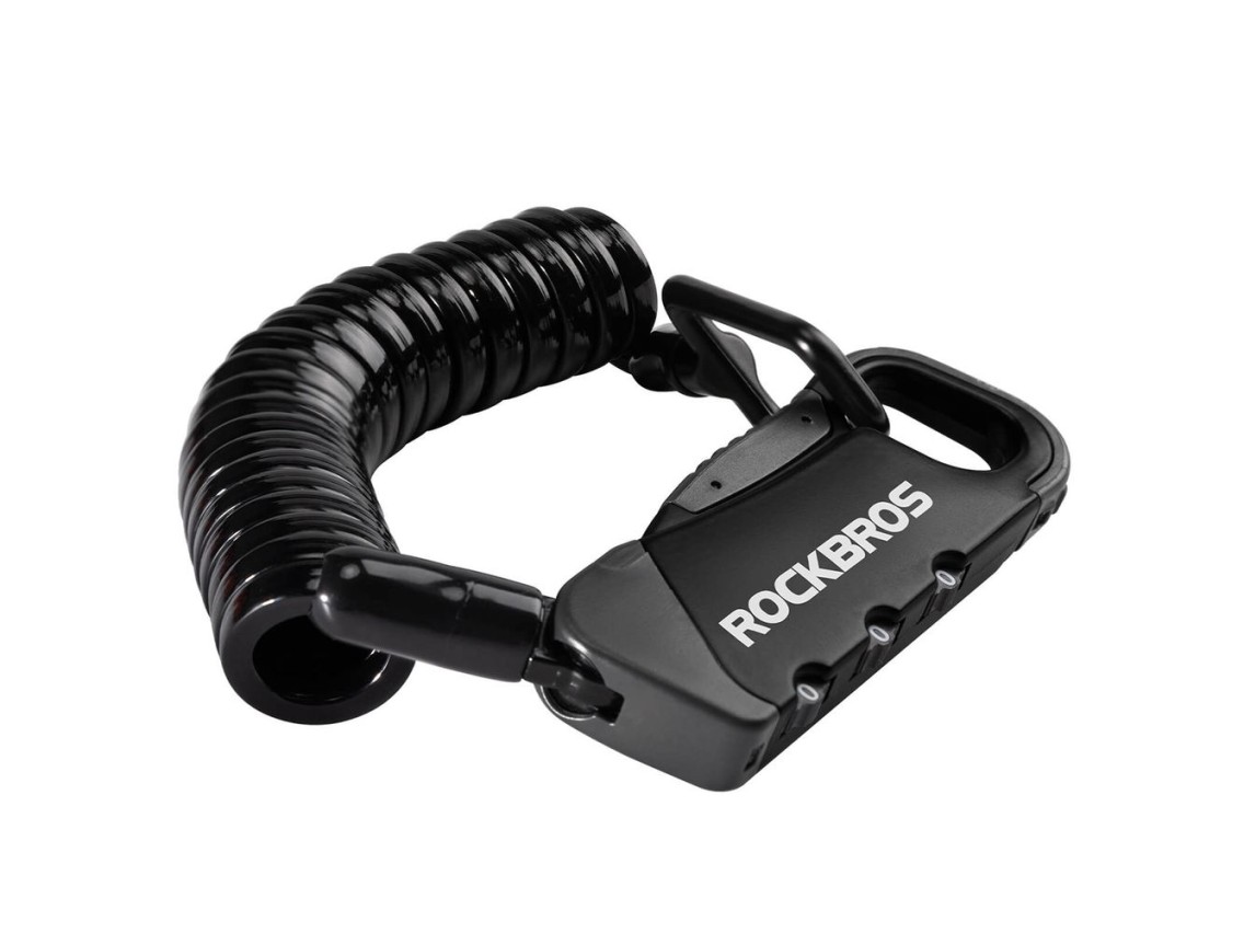 Cadeado de combinação para bicicleta Rockbros RBK6N - Preto