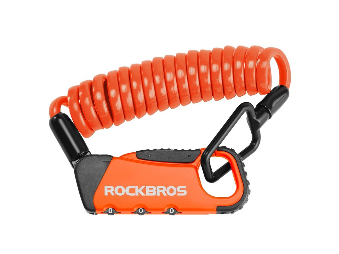 Candado de combinación para bicicleta Rockbros RBK6N - Naranja