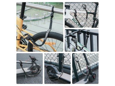 Rockbros 85922 Chain Lock for Scooters and Bikes - Black