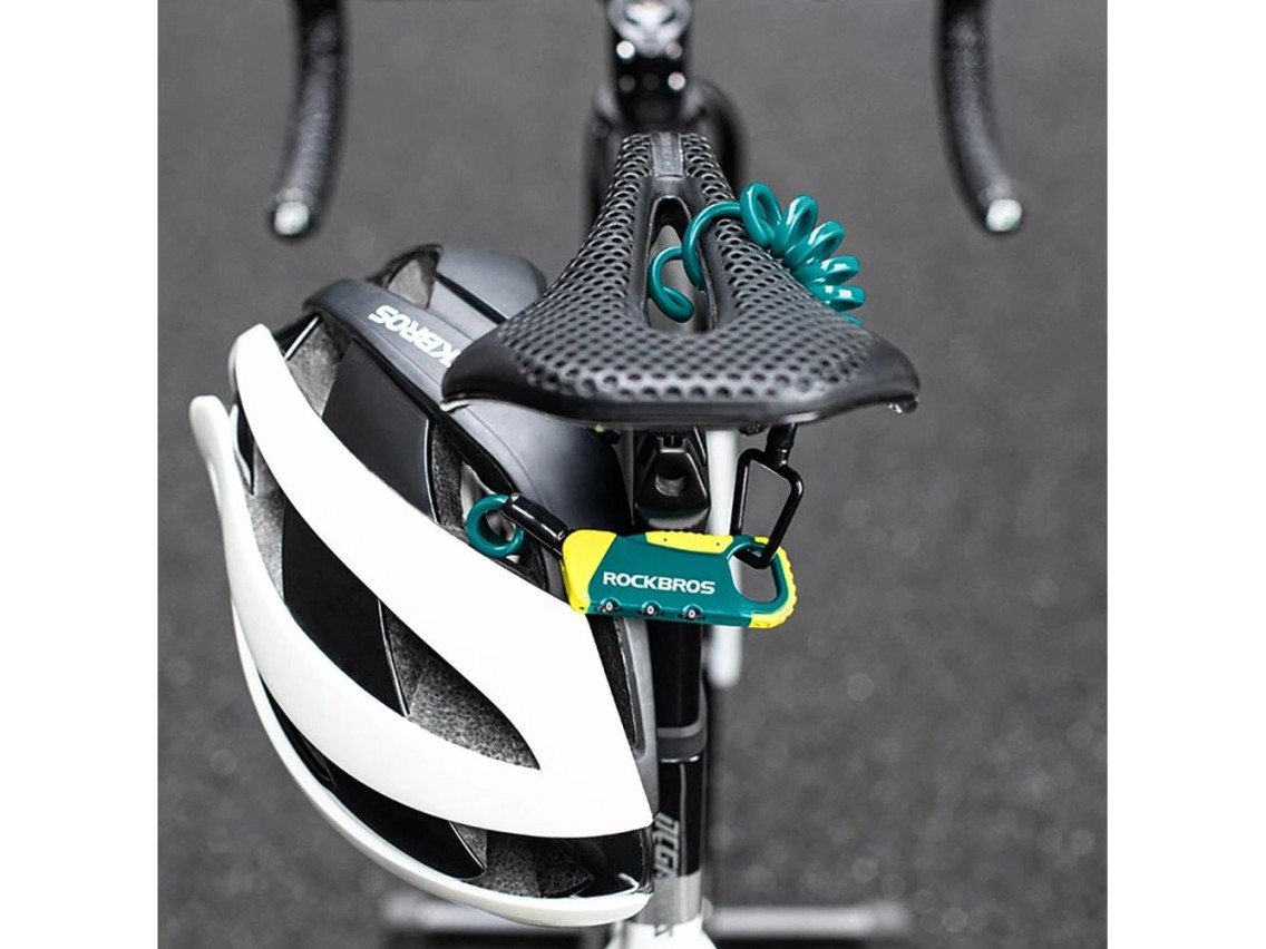 Cadeado de combinação para bicicleta Rockbros RBK6N - Turquesa