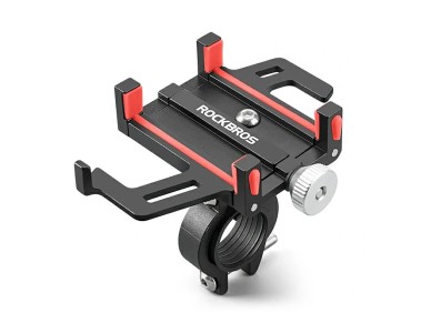 Rockbros 699 Handlebar Clamp Phone Holder - Red Rockbros 699 Handlebar Clamp Phone Holder - Red