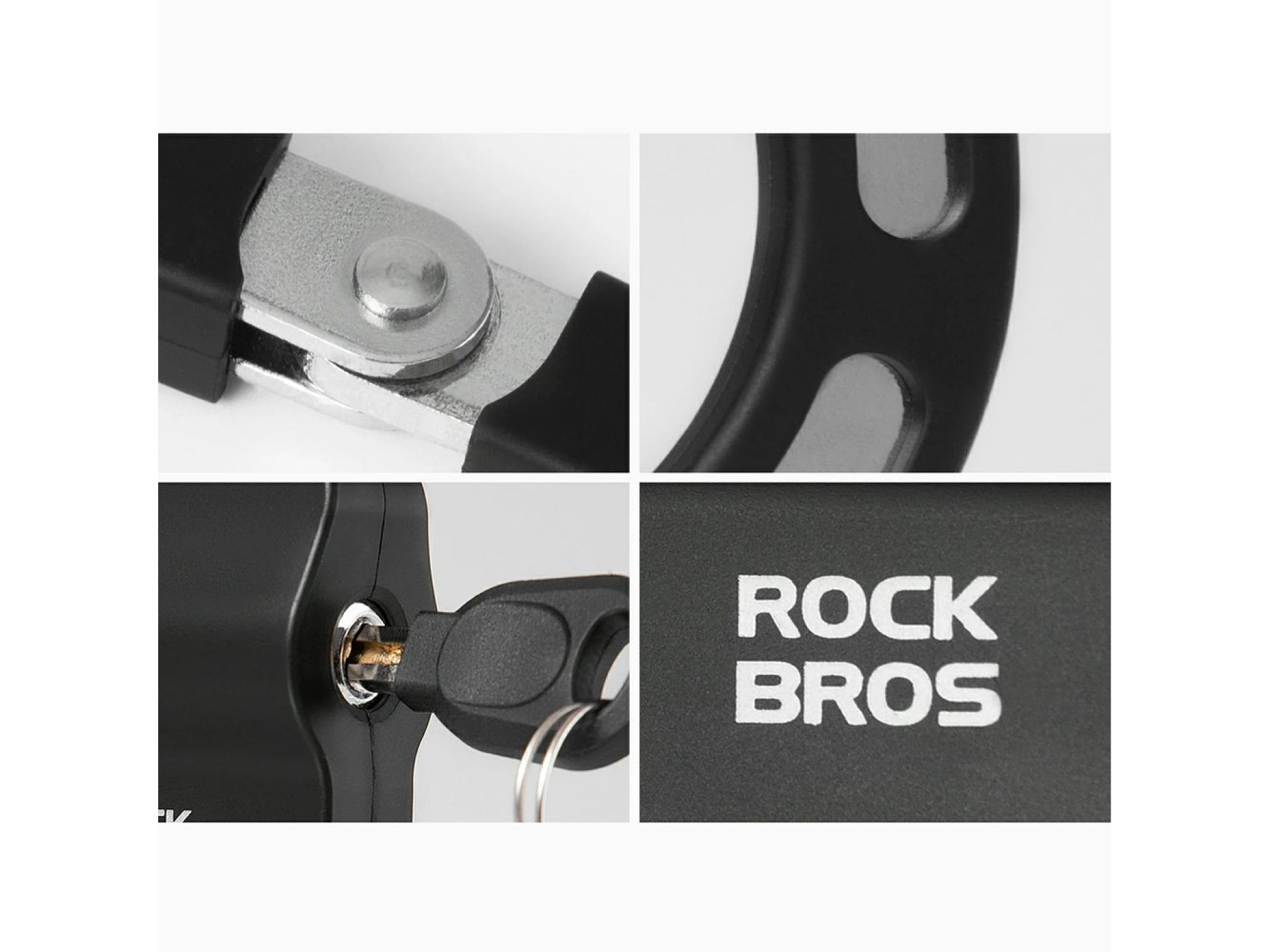Cadeado de corrente Rockbros 85922 para scooters e bicicletas - Preto