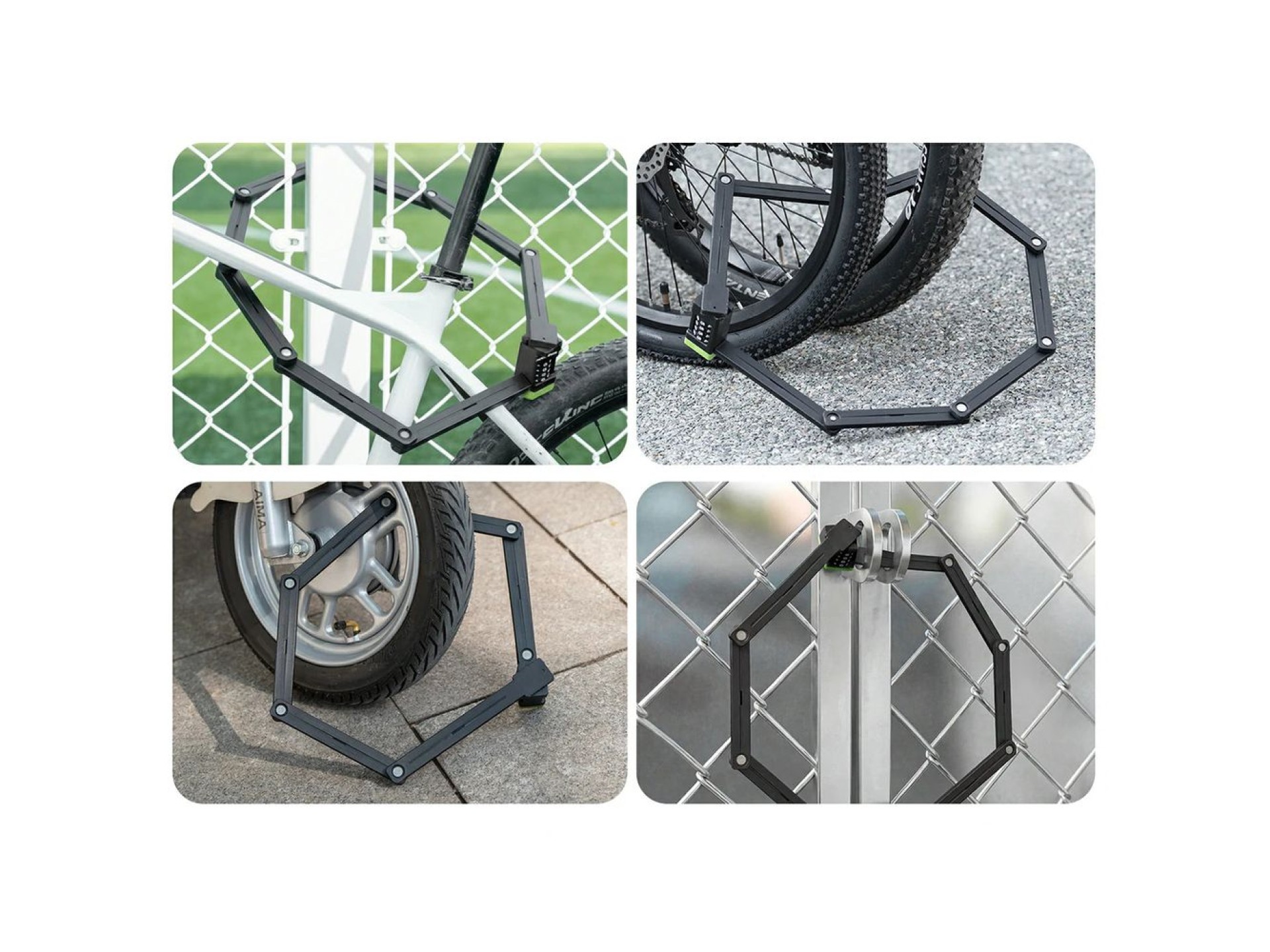 Rockbros 829 Folding Code Bike Lock - Black