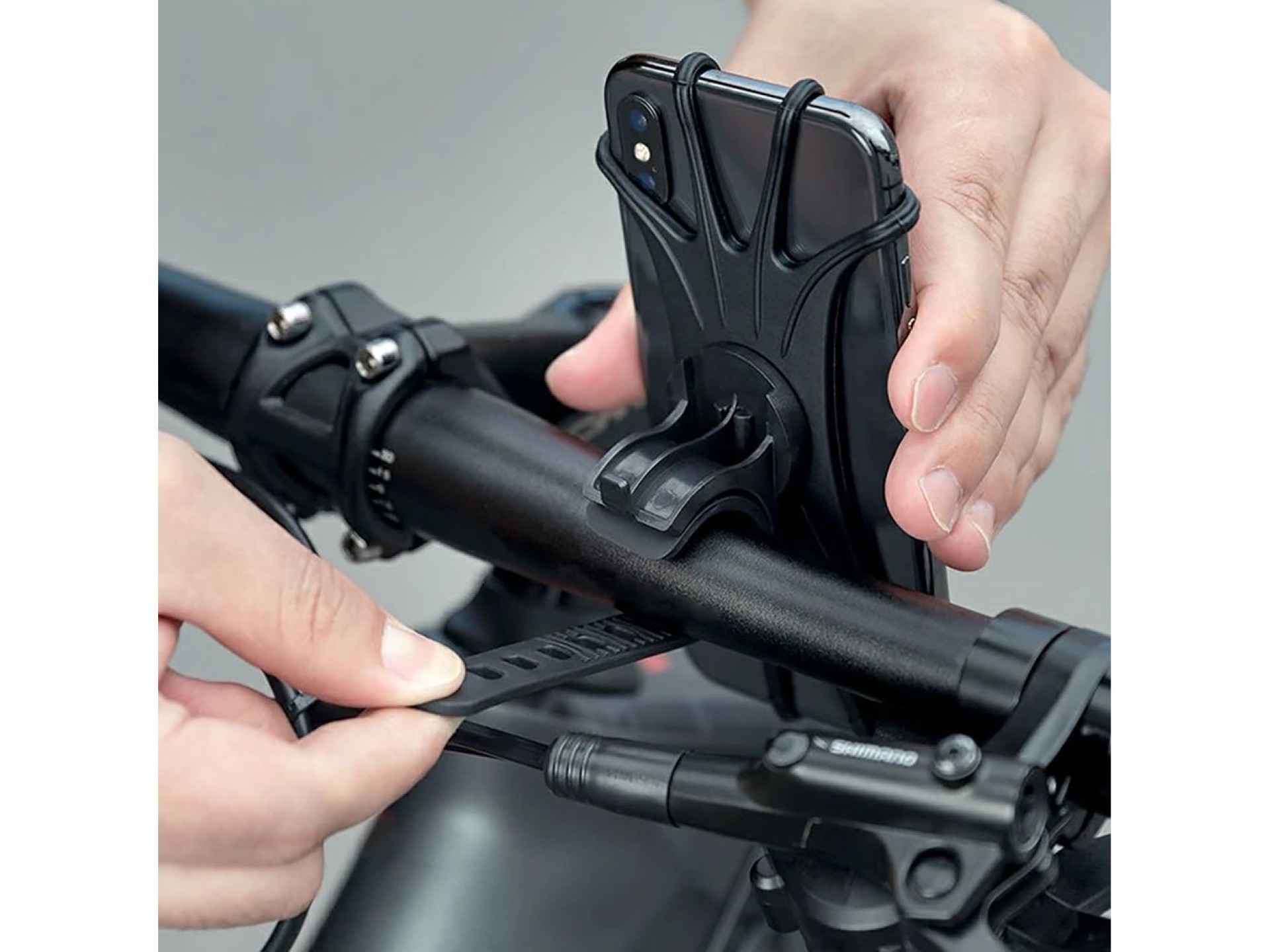 Suporte para celular com fixação no guidão Rockbros LF436 – Preto