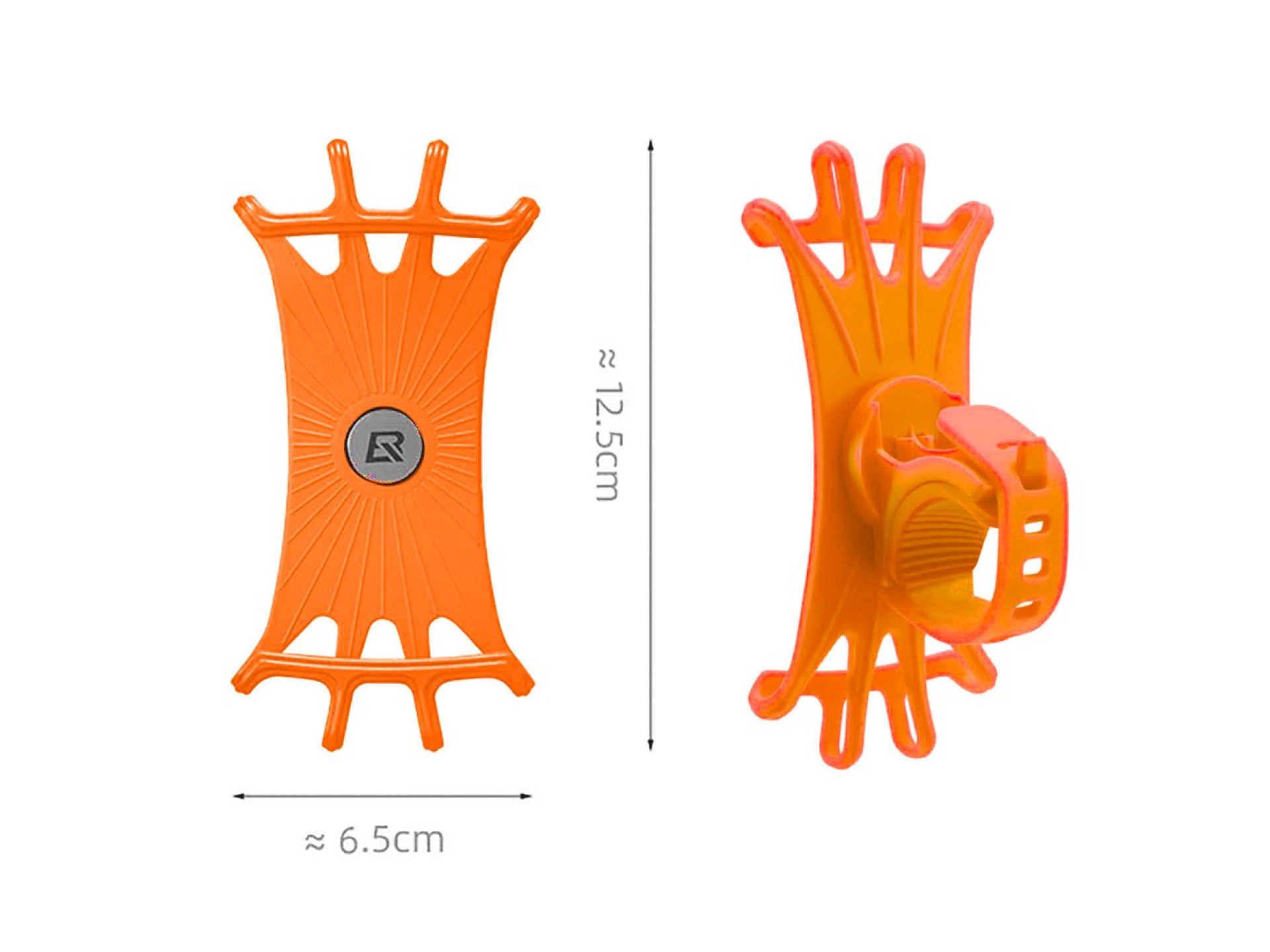 Suporte para celular Rockbros LF436 com fixação no guidão - Laranja